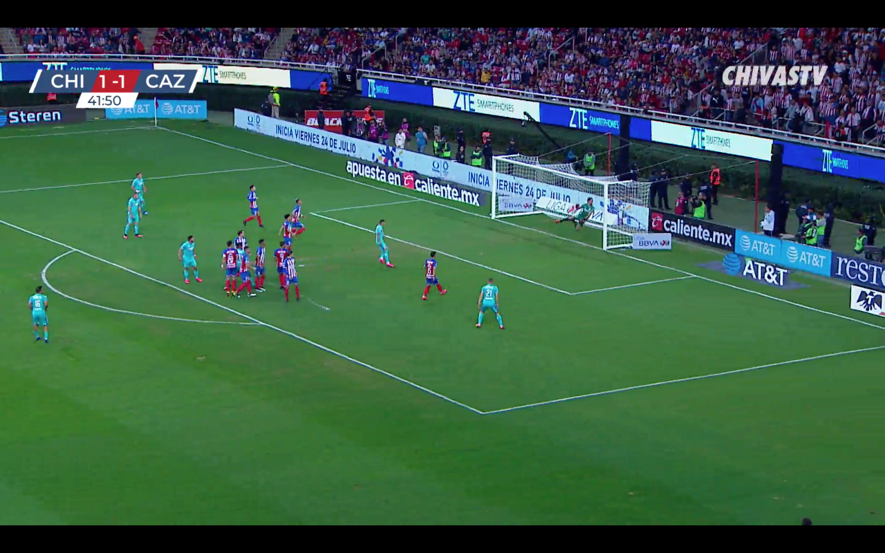 Gol de Adrián Aldrete. Chivas 1-2 Cruz Azul