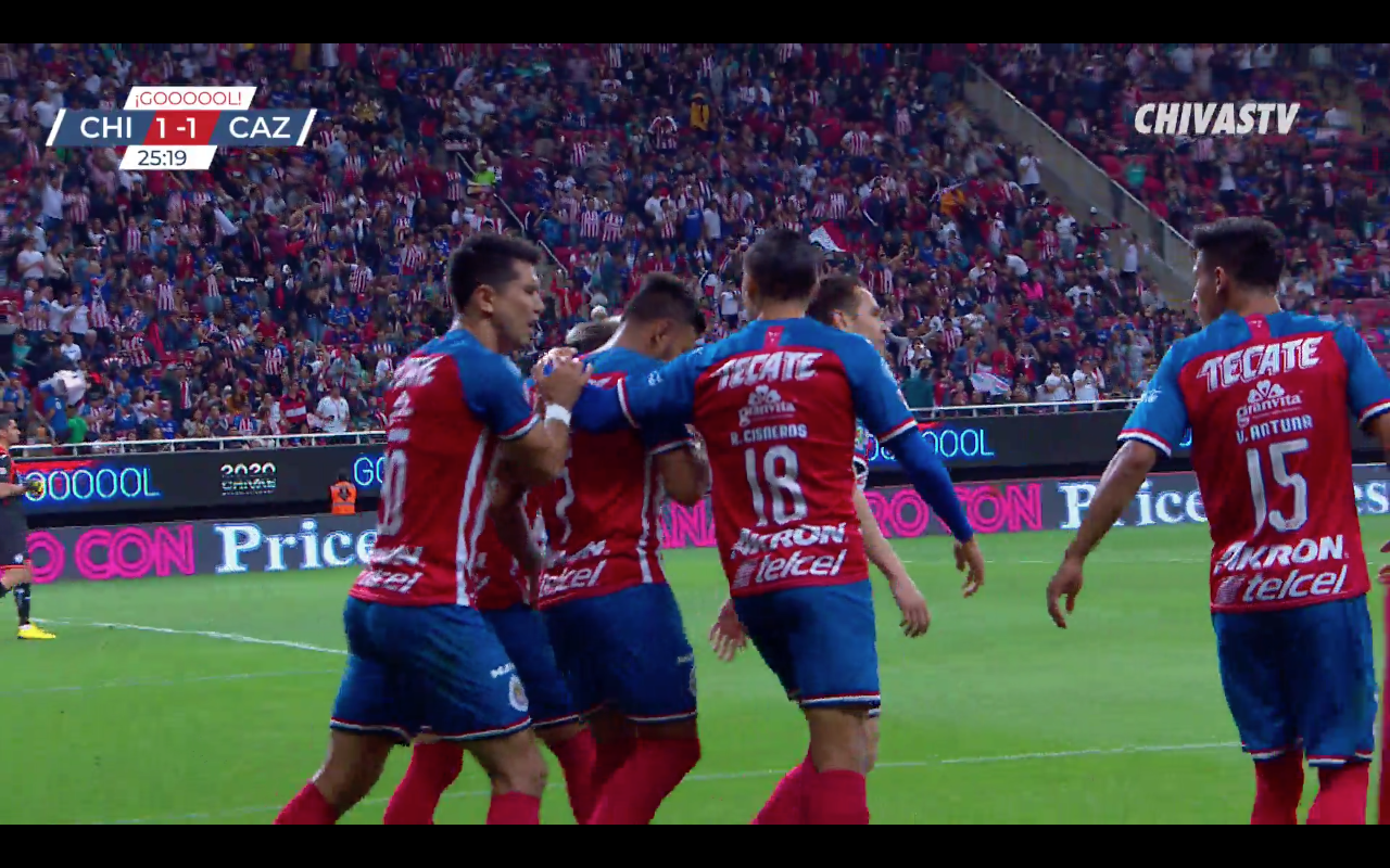 Gol de Alexis Vega. Chivas 1-1 Cruz Azul